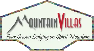 Mountain Villas Logo; Four Season Lodging on Spirit Mountain